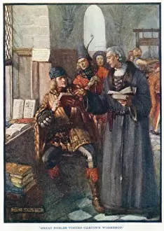 William Caxton Drucke: William Caxton in his workshop