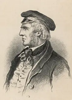 Drucke von William Darling Vater von Grace, Leuchtturmverwalter auf der Longstone-Lichtung in den Farn-Inseln, der mit seiner Tochter segelte um die Besatzung des Schiffes 'Forfarshire' zu retten Forfarshire Drucke: William Darling