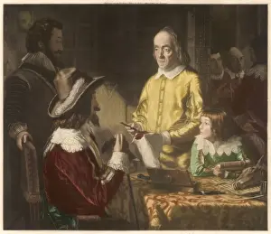 King Charles I Drucke: William Harvey Explains