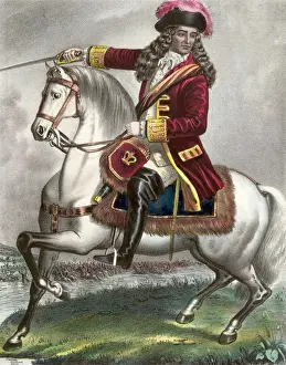Wilhelm III., Prinz von Orangen, bei der Schlacht am Boyne