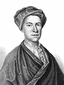 Historical Poet Portrait Drucke: William Pattison / Grave