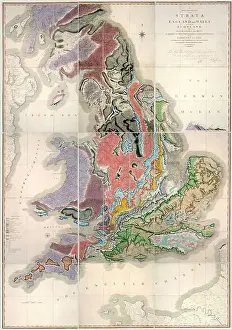 Drucke von Geologische Karte von William Smith Vereinigtes Königreich Drucke: Geologische Karte von William Smith