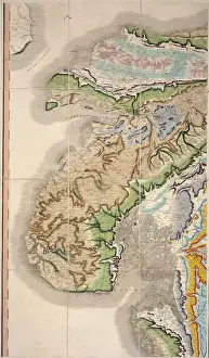 Drucke von Abbildung 6 aus der Differenzierung der Schichten Englands und Walisischens von William Smith (1815) Karte Drucke: Wills Geologische Karte von William Smith
