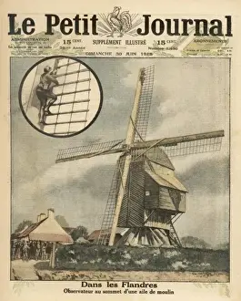 French Army During WWI Drucke: Windmill Observation Wwi