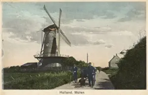 Mühle mit Plattform, Den Haag, Niederlande
