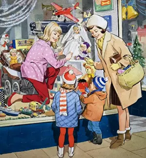 Teddy Bear Illustration Drucke: The windowdresser