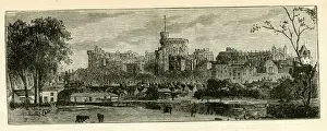 Drucke von Windsorer Schloss, Windsor (Berkshire). 1893 Themse Drucke: Windsorer Schloss, Berkshire
