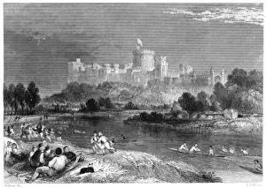 Royal Residences UK Drucke: Windsor Castle C. 1852