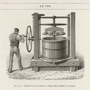 Weinpresse aus den 1870er Jahren