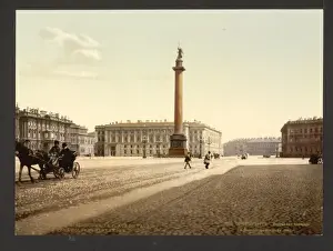 Winter Palace Russia Drucke: The Winter Palace Place and Alexanders Column, St. Petersbu