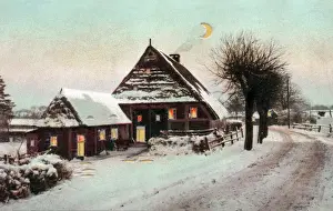 Cold Winter Morning Drucke: Winter Scene