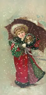 Christmas Illustration Drucke: A wintry day