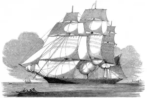 American Clipper Ship Drucke: The Witch of the Wave Clipper Ship, 1852