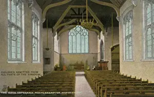 Education In The Past Drucke: Wolverhampton Orphanage - Chapel Interior