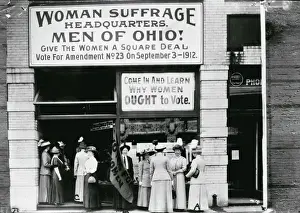 Cleveland Drucke: Frauenwahlzentrale im Upper Euclid Avenue, Cleveland