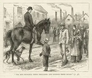 Historical Street Scene Drucke: Workman & Boss / Doffs Cap