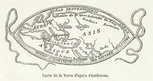 Ancient World Map Drucke: World Map c. 50BC