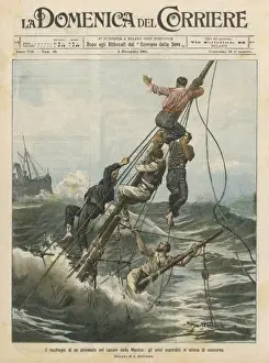 Vintage Nautical Photography Drucke: Wreck in Channel