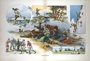 Vintage Cartoon Humor Drucke: Wreckreation