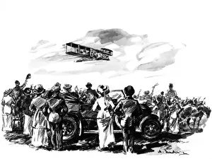 Early Aeroplanes Transport Drucke: Wright Flight 1909