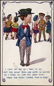 Wartime Recruitment Posters Drucke: Ww1 Postcard Join Up?