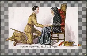 Kriegspostkarte Abschied Sohn.