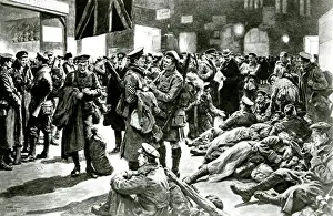 Erster Weltkrieg - Truppen kehren zur Front zurück, Victoria-Station in London
