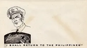 World War II Propaganda Drucke: WW2 - MacArthur vows to return to the Philippines