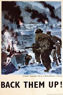 Historische Plakate Drucke: Zweiter Weltkrieg-Plakattitel: Rückwärts marschieren!