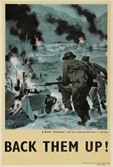 Historische Plakate Drucke: WwZ-Poster - Hinter ihnen auf!