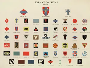 Historische Plakate Drucke: Kriegsposter - Kennzeichnungszeichen
