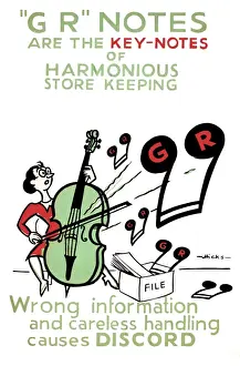 WW2 Poster Drucke: WW2 poster, G R Notes are the Key Notes