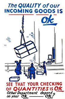WW2 Poster Drucke: WW2 poster, quality and quantity of goods