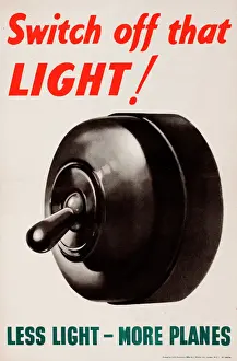 Poster des Zweiten Weltkriegs, Schalte das Licht aus