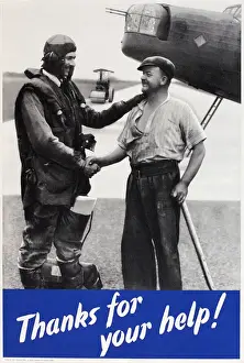 WW2 Poster Drucke: WW2 poster, Thanks for Your Help