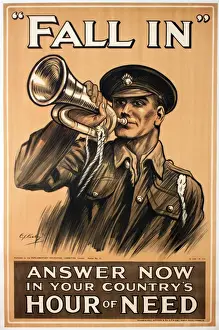 WWI Recruitment Poster Drucke: WWI Poster, Fall In
