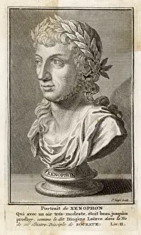 Greek Historian Portrait Drucke: Xenophon / Eng Bust