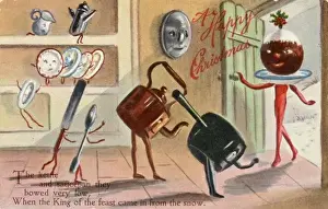 Victorian Christmas Drucke: Xmas Pudding
