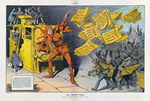Puck Magazine Illustrations Drucke: The yellow press