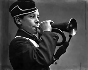 Wind Instrument Musician Drucke: Young Cornet Player