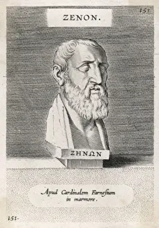 Ancient Greek Philosophy Drucke: Zeno of Citium / Bust