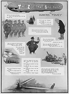 WWI Historical Illustrations Drucke: The Zep That Bill Built