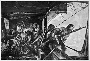 WWI Aerial Warfare Drucke: Zeppelin Interior 1