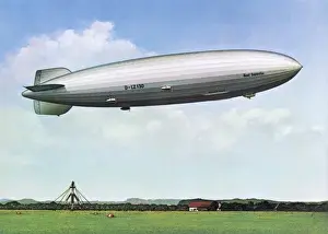 Vintage Postcard Prints Drucke: Zeppelin Lz 130 / Postcard