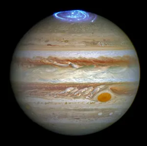 Beeindruckende Lichtshows in einem Planetenatmosphäre.