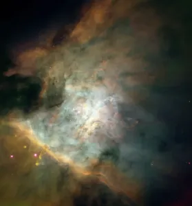 Drucke von Dieses spektakuläre Farbpanorama des Zentrums der Orionnebel ist eines der größten Bilder, das je aus einzelnen mit dem Hubble-Weltraumteleskop von NASAs aufgenommenen Bildern zusammengestellt wurde Weltraumdrucke: Die Orionnebel.