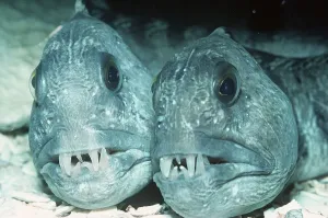 Fisch Drucke: Wolfknochenfisch Paar
