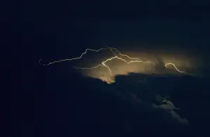 Thunderstorm Clouds Drucke: Lightning at night