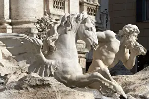 Bildhauerei Drucke: Skulptur – Fontana di Trevi – Rom – Italien