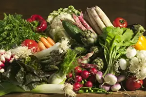 Fresh Produce Display Drucke: Table full of Vegetables